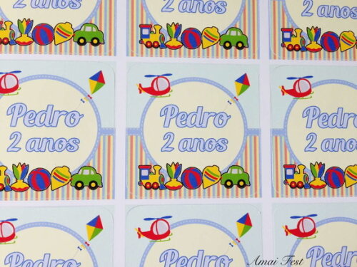 30 Adesivos 5 cm - Brinquedos Antigos