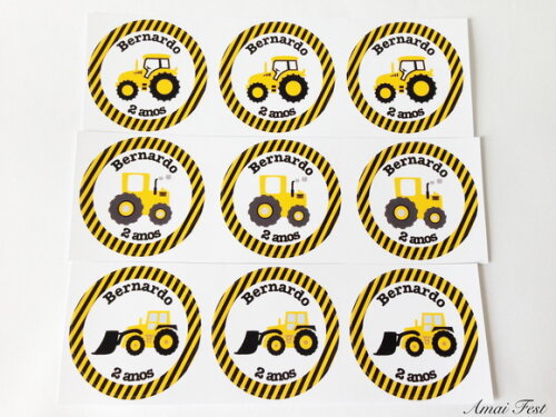 30 Adesivos 5 cm -trator