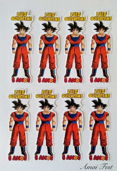 30 Apliques para Tubetes - Dragon Ball