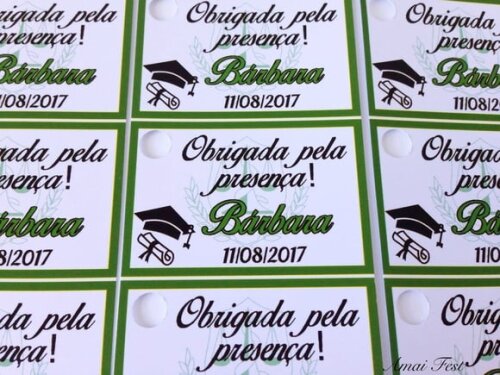 50 Tags Formatura - Nutrição
