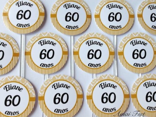 50 Toppers Personalizados com Idade