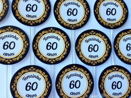 50 Toppers Personalizados com Idade