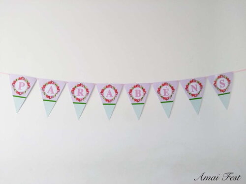 Bandeirola - Tema Floral