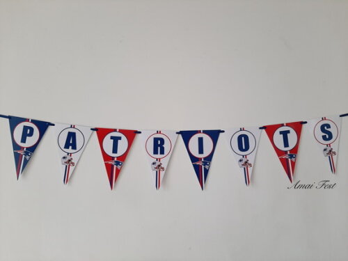 Bandeirola Tema Futebol Americano - Patriots