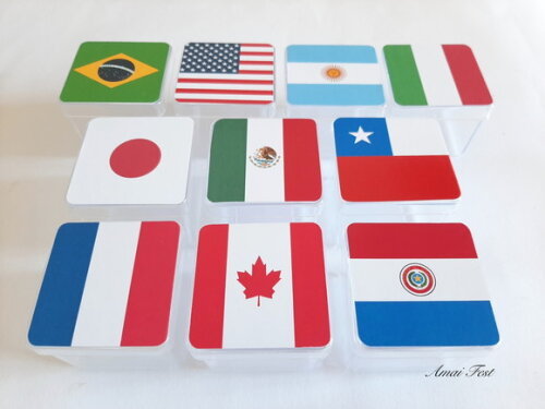 Caixinha Acrílica - Bandeiras de Países