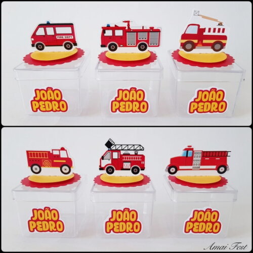Caixinha Acrílica 3d- Bombeiro
