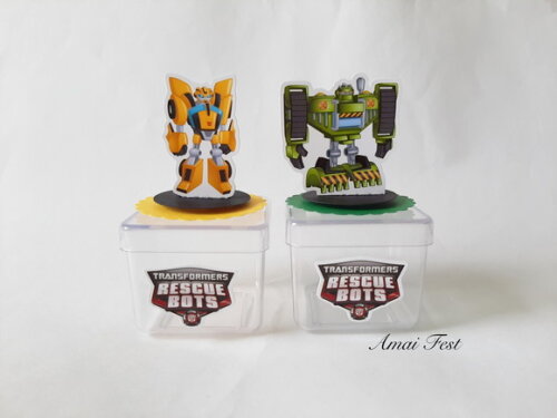 Caixinha Acrílica 3d - Transformers Rescue Bots
