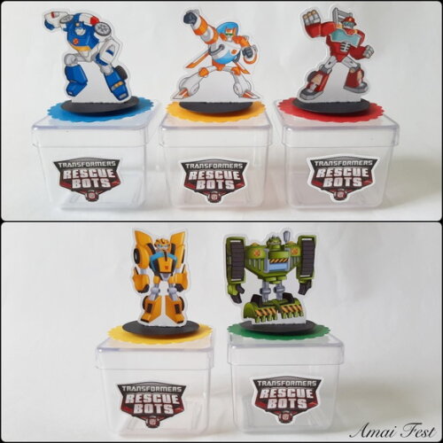 Caixinha Acrílica 3d - Transformers Rescue Bots