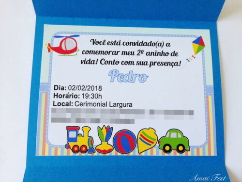 Convite - Brinquedos Antigos