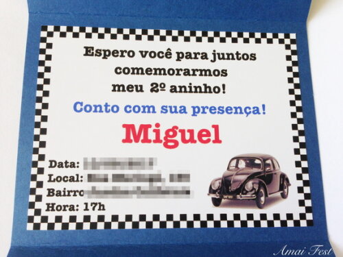 Convite Fusca