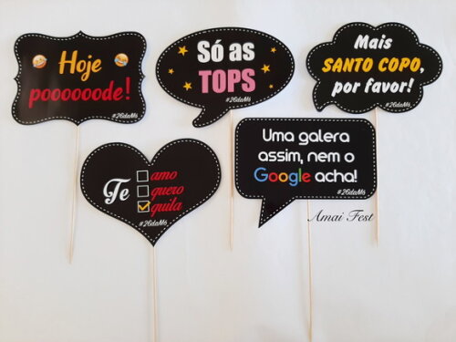 Plaquinhas Divertidas Festa Boteco