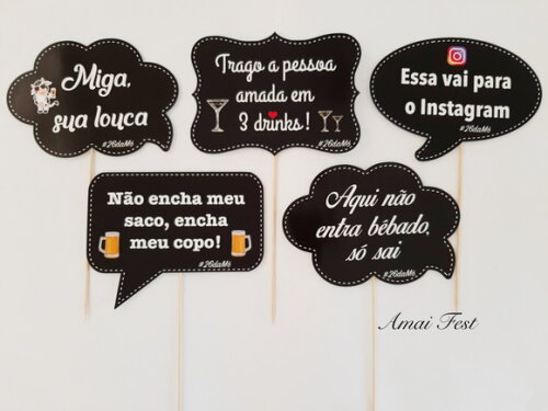 Plaquinhas Divertidas Festa Boteco