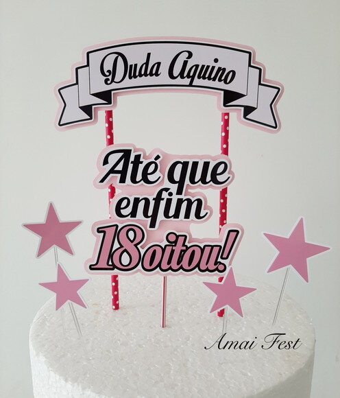 Topo de Bolo - 18 Anos