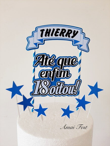 Topo de Bolo - 18 Anos