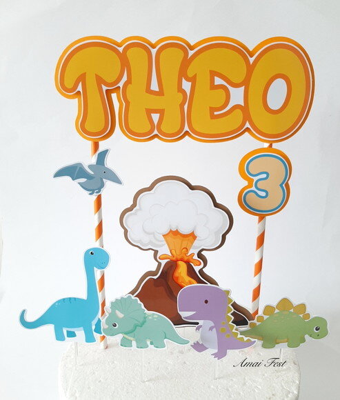 Topo de Bolo - Baby Dinos