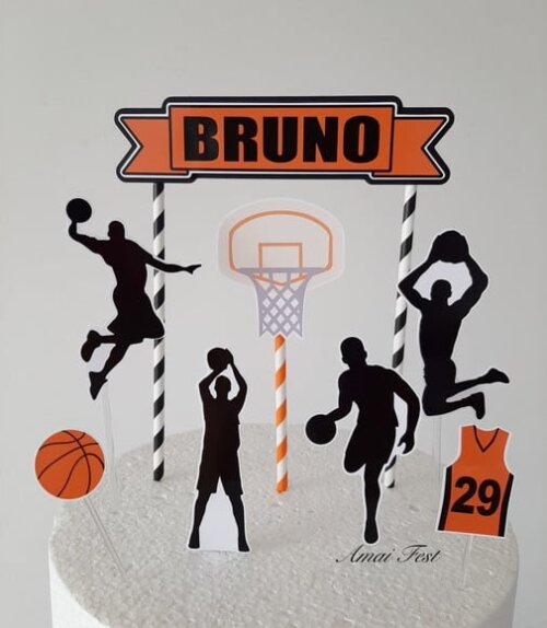 Topo de Bolo - Basquete