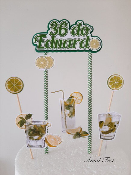 Topo de Bolo - Caipirinha
