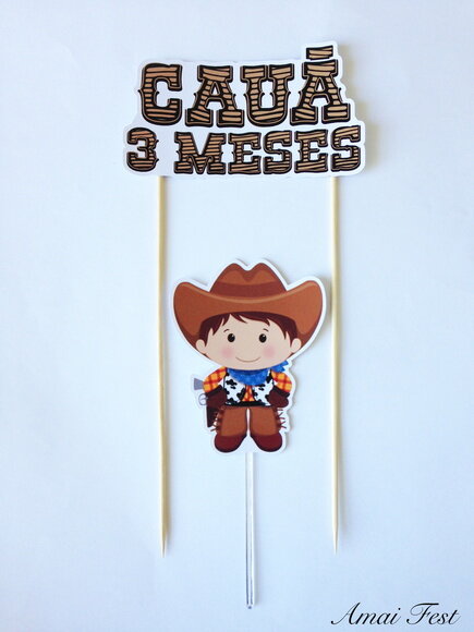 Topo de Bolo - Cowboy