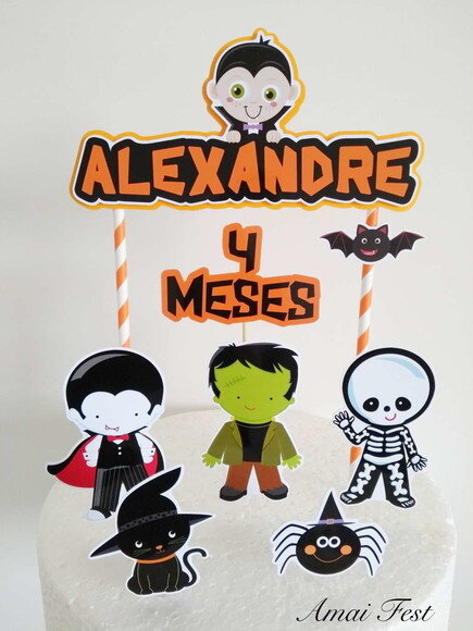 Topo de Bolo - Tema Halloween