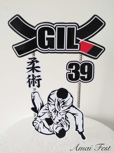 Topo de Bolo 3d - Jiu Jitsu