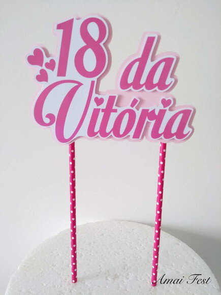 Topo de Bolo 3d Personalizado
