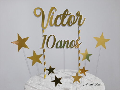 Topo de Bolo Lamicote - Estrelas