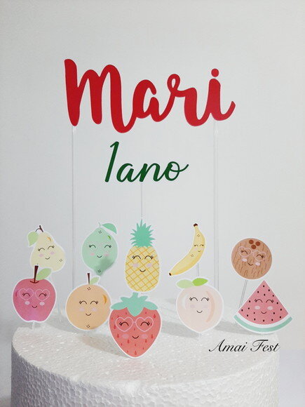 Topo de Bolo Frutinhas
