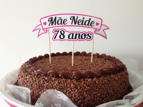 Topo de Bolo Personalizado