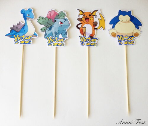 Topper pra Centro de Mesa - Pokemon