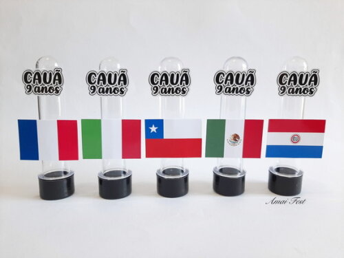 Tubetes - Bandeiras de Países