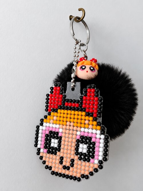 Chaveiro Pompom Florzinha - Meninas Superpoderosas