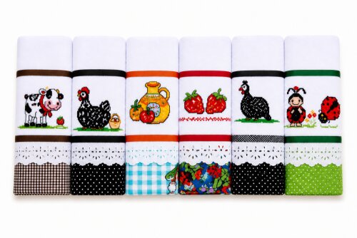 Kit com 6 Panos de Prato