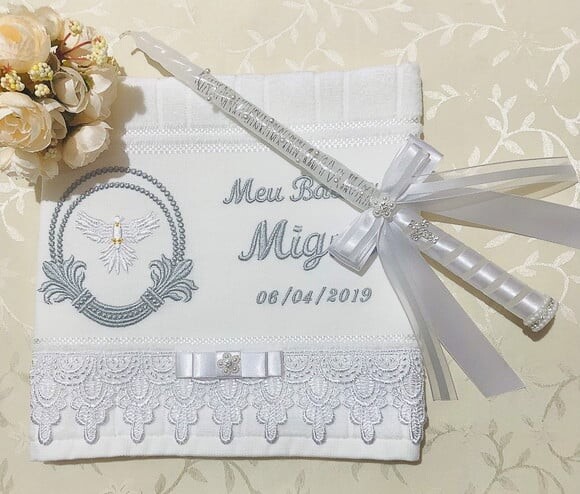 Kit de Batizado Vela Decorada