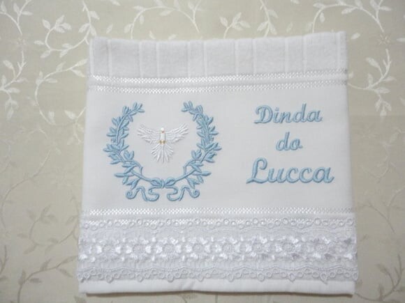 Toalha Batizado Dinda e Dindo