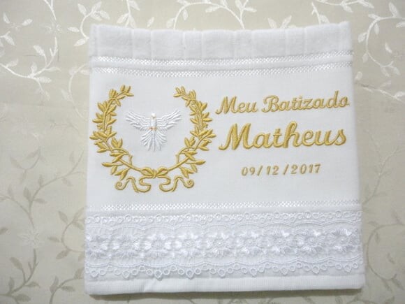 Toalha Batizado, Toalhinha Batismo Personalizada