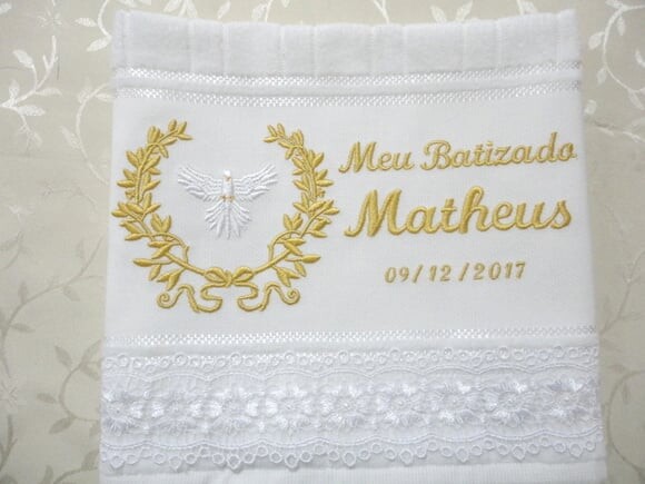 Toalha Batizado, Toalhinha Batismo Personalizada