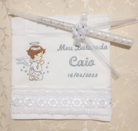 Toalha de Batizado e Vela para Batizado