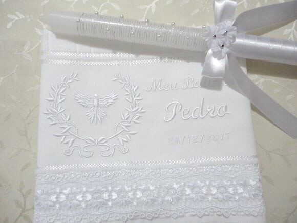 Toalha de Batizado e Vela para Batizado