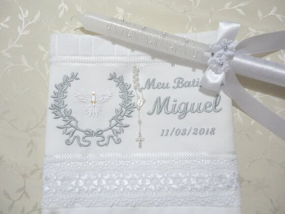 Toalha de Batizado e Vela para Batizado