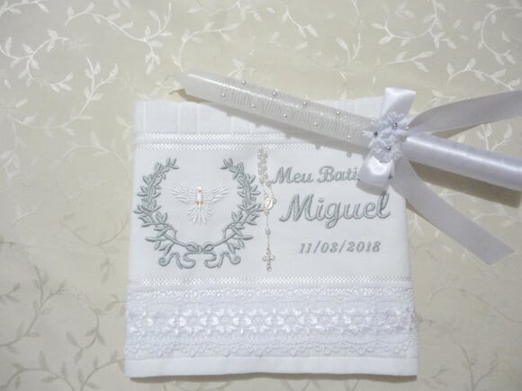 Toalha de Batizado e Vela para Batizado