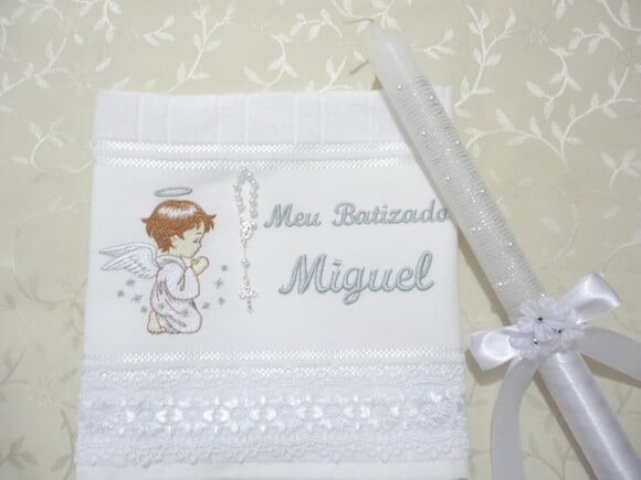 Toalha De Batizado E Vela Para Batizado