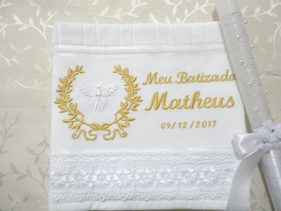 Toalha De Batizado E Vela Para Batizado