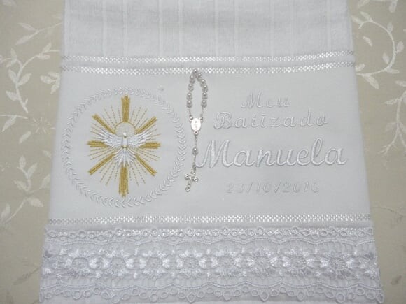 Toalha para Batizado Personalizada