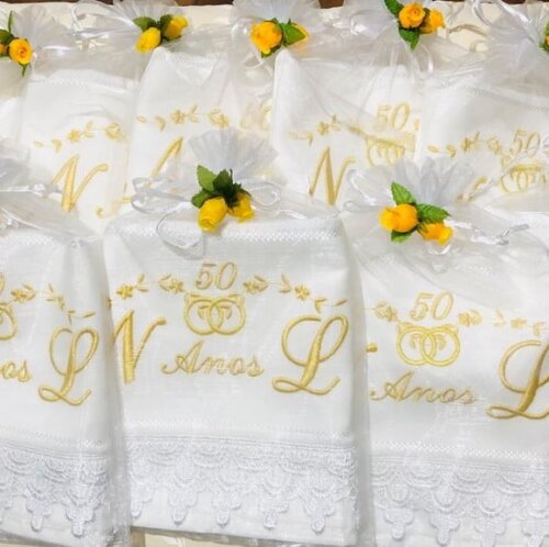 Lembrancinha de Bodas de Ouro