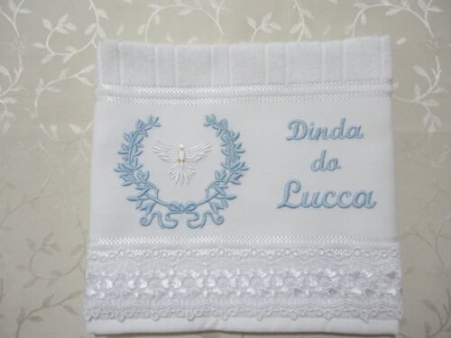 Toalha Batizado Dinda e Dindo