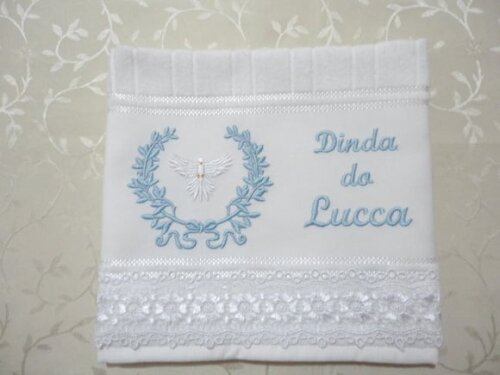 Toalha Batizado Dinda e Dindo