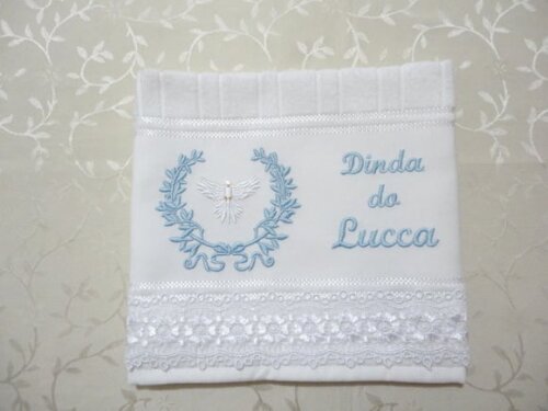 Toalha Batizado Dinda e Dindo