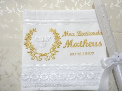 Toalha De Batizado E Vela Para Batizado