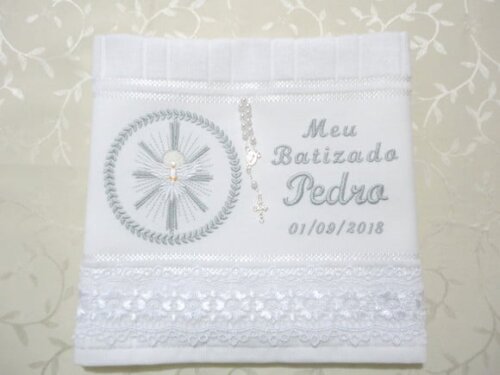 Toalha de Lavabo para Batismo Personalizada
