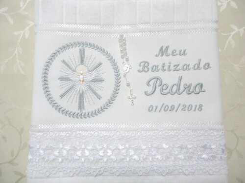 Toalha de Lavabo para Batismo Personalizada